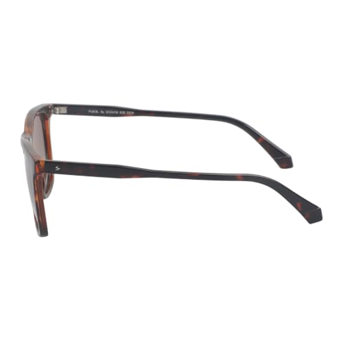 Image of Fueel Polarized Square Sunglasses for Men & Women | UV Protected Retro Half Frame Sunglasses | Lightweight Stylish Black Frame