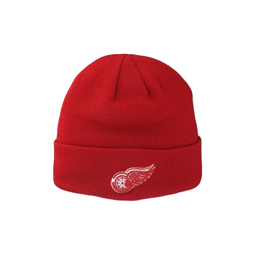 Detroit Red Wings NHL Officially Licensed Beanie Cuff Icon Team Color