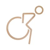 LIFKOME Señal de Baño para Discapacitados Adhesiva Acrílica, Símbolo de Silla de Ruedas para Puerta, Tamaño, Color Cobre Antiguo, para Hoteles, Restaurantes y Baños Accesibles