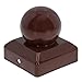Metal Fence Post Caps Round / Ball 75mm x 75mm Protector Cover Brown 12pc