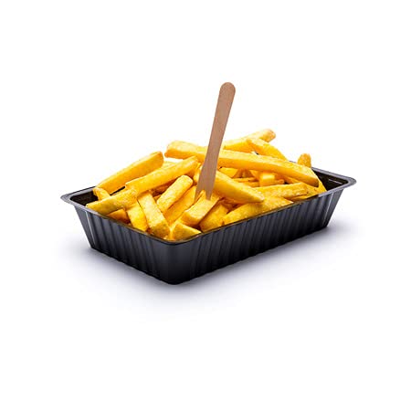 B BALSAT Tenedor pincho de madera patatas fritas take away,tenedor compostable,tenedor 8,5 cm bio para fritos 1000 ud.