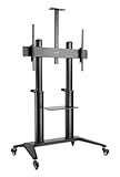 Hauteur réglable de 1250 à 1600 mm - Tablette réglable en hauteur pour ordinateur portable / accessoires AV avec surface de 330 x 510 mm et capacité de charge jusqu'à 5 kg