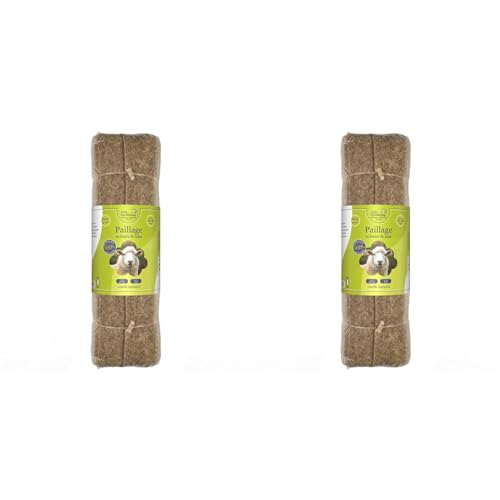La cordeline Feutre Paillage 100% Laine 40 cm x 2 m, 600 GR/m2 pour Protection arbustes et plantations au Jardin et au Potager (Lot de 2)