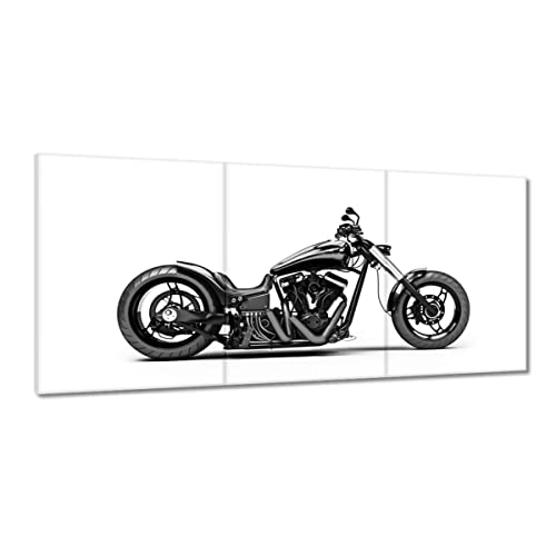 Tableau imprimé sur toile de qualité supérieure moto Chopper 150x70