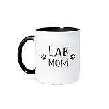 3dRose 154148_4 Lab Dog Mom Mug 11 oz Black