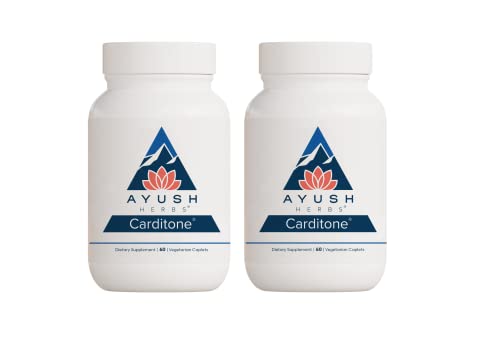 Ayush Herbs - Carditone caplets, 60 Count (Pack of 2)