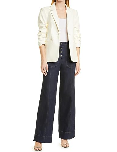 Veste de costume à revers cranté couleur unie Kromoc