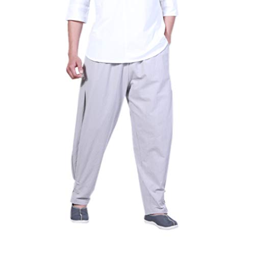 DGXIN Traditional Monk Trousers Buddhist Meditation Yoga Kungfu Pants