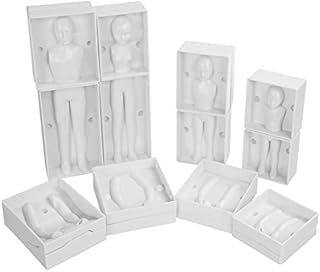 Kurtzy Human Cake Decoration Moulds - Plastic Fondant Sugarcraft Moulds - Family of Four Set with Man, Woman & 2 Children - Full Instructions Included - Baking Kit for Icing and Cake Decorating