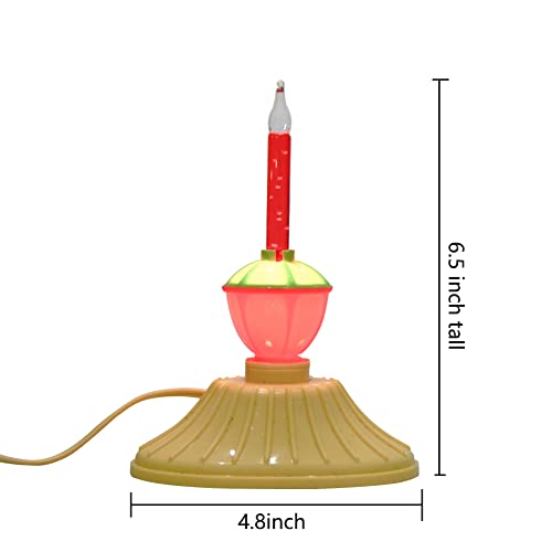 Image of 1 Light Christmas Candle Lamp, Plug-in Electric Light With 2 Multi-Color Bubble Lights (1 Spare), 5 Watt Vintage for Holiday Tree, E12 Base