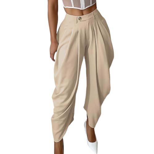 Pantalon de costume baggy pour femme coupe ample et chic