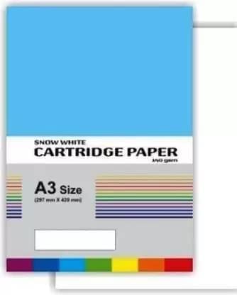 SEJASCOLLECTIONS | Pack of 25 Sheets | Premium A3 Size Snow White, 25 UNRULED Cartridge Paper Sheets, Super Smooth Finish, 140 GSM.