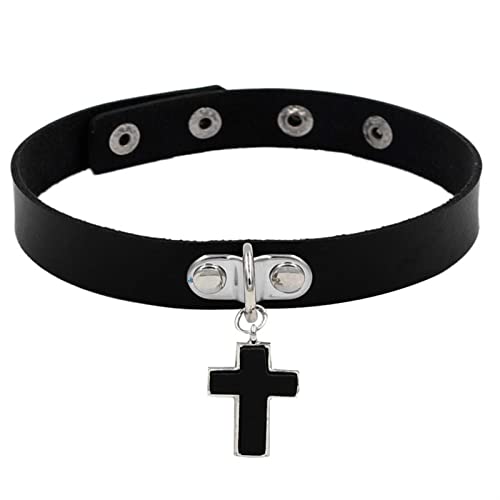 Collier ras du cou gothique en cuir, une idée de cadeau rock pour adolescentes
