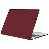 TECOOL Coque pour MacBook Air 13 Pouces Retina M1 2020 2019 2018 A2337 A2179 A1932 avec Touch ID, Matte Case Protection Etui Rigide en Plastique Mince, vin Rouge