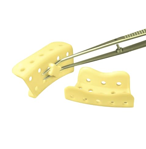 Miniatura 2 de AmeriCan Goods 25Pcs Dental Mini Impression Bandejas para Corona y Puente Cuadrante Micro-Bandeja Impresiones Amarillo