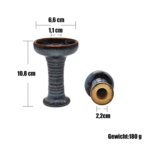 Catelves Shisha phunnel kopf, phunnel kopf, Phunnel Shisha Kopfadapter für alle Wasserpfeifen, Hochwertiger Tonkopf mit… – Bild 3