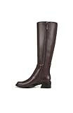 Franco Sarto Womens Giselle Wide Calf Flat Tall Boot Castagno Brown Stretch Leather 9 M