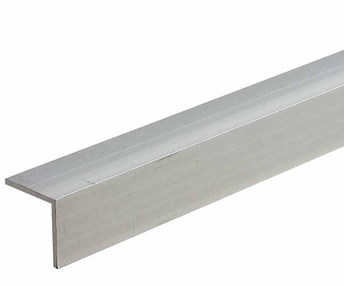 Image of M-D Building Products 60822 1-1 /4 in. x 1-1 /4 in. x 1 /8 in. x 48 in. Mill Aluminum Angle Shape