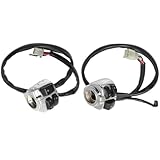 Incluye 2 interruptores de control del manillar de 25 mm que combinan las funciones de bocina del faro y giro en un práctico juego.