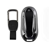 FancyAuto Key Case for TESLA X Aluminum Alloy Key Cover for TESLA Model X Smart Romote Key Fob Key Protection Case (Dark gray+buckle)