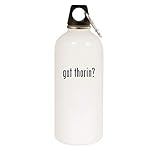 Molandra Products got thorin? - 20oz Stainless Steel White Water Bottle with Carabiner, White