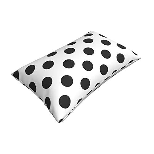 Polka Dot Black White Pillowcase With Hidden Zipper Home Decorative Rectangle Throw Pillow Cover Cushion Case 16X24 Inch For Bed Couch Sofa #TOP7