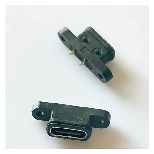 Interface de charge rapide USB C 180 degrés femelle imperméable 2 broches