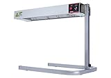 Winco ESH-1, 24''L x 6''W x 2-1/2''H Aluminum 120V~60Hz, 500W, 4.2A Electric Countertop Strip Heater with Stand, Food Warmer, Side Dishes Heater, ETL