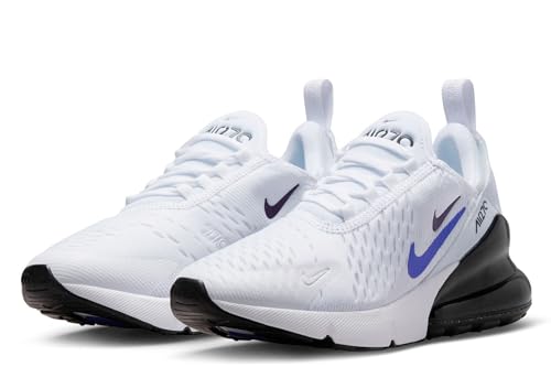 NIKE Air Max 270 Grade School Lifestyle Shoes (White/Blue)3