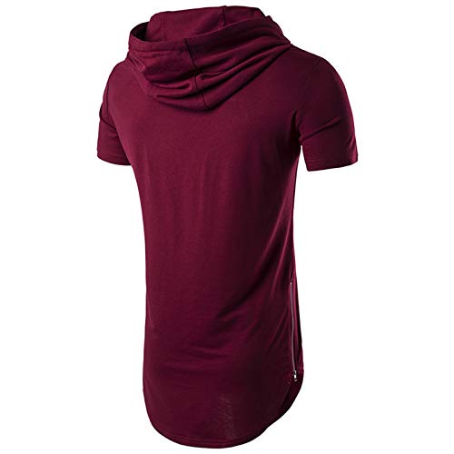 Morwenveo Men's Hipster Athletic Hooded T-Shirts - Fashion Casual Lightweight Hoodies Sweatshirts Short Sleeve Pullover Shirts #TOP1