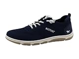 MUSTANG Damen Low-Top Sneaker, Frauen Halbschuhe,Strassenschuhe,Freizeitschuhe,Turnschuhe,Laufschuhe,schnürschuhe,schnürer,Blau,38 EU