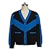Classic Black & Blue Sweater Cardigan Coat Knitted Jacket Mens Superhero Costume Halloween Outfits