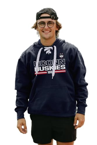 Connecticut Huskies NCAA Officially Licensed Hockey Hooded Sweatshirt, X-Large