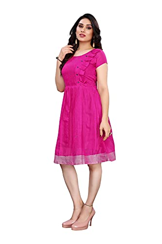 Image of PERFECTBLUE Women's Linen Blend Dress Shirt Pink XXL