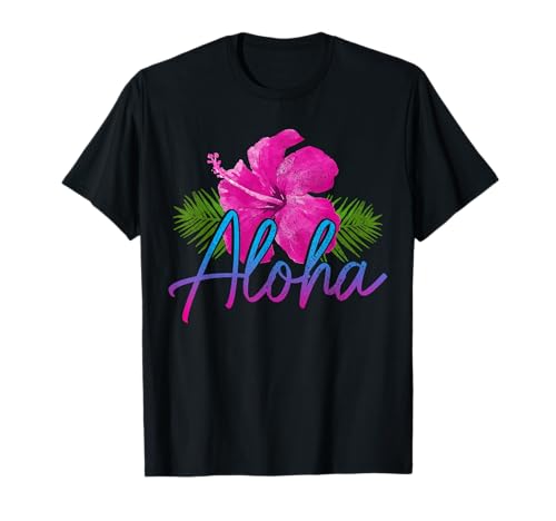 Hawaii Aloha Hibiskus Hawaiianische Inseln Surfer Souvenir T-Shirt