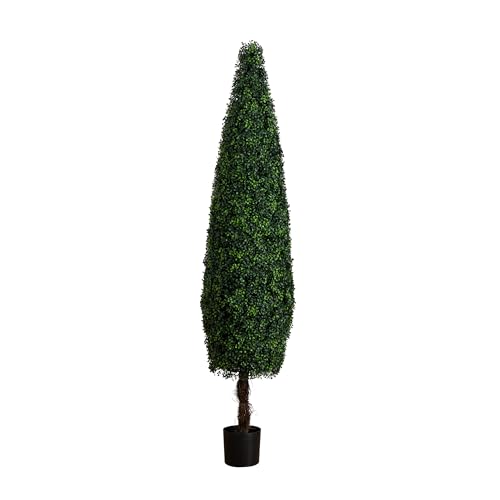 Nearly Natural 7-FT Artificial Boxwood Topiary Tree for Indoor/Outdoor Decoration, Faux Boxwood...
