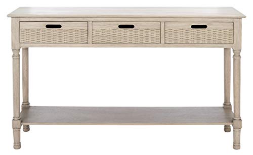 SAFAVIEH Home Collection Landers Greige 3-Drawer Console Table CNS5711D
