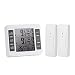 【Upgraded Version】Esnow Refrigerator Thermometer Wireless Digital Freezer Thermometer Digital Sensor with 2PCS Sensors Temperature Monitor and Audible Alarm for Indoor / Outdoor (Battery not Included)