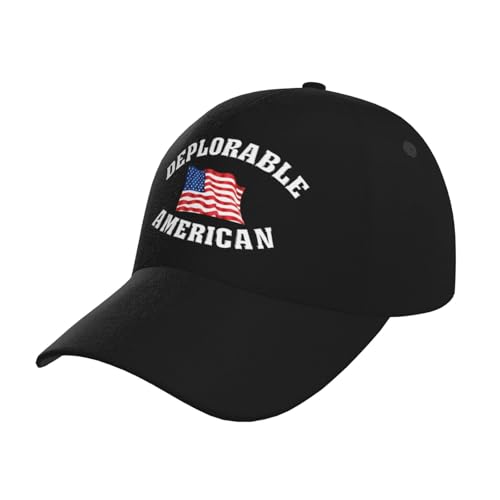 Deplorable and Proud American Flag Baseball Hats for Men and Women - Classic Adjustable Hats