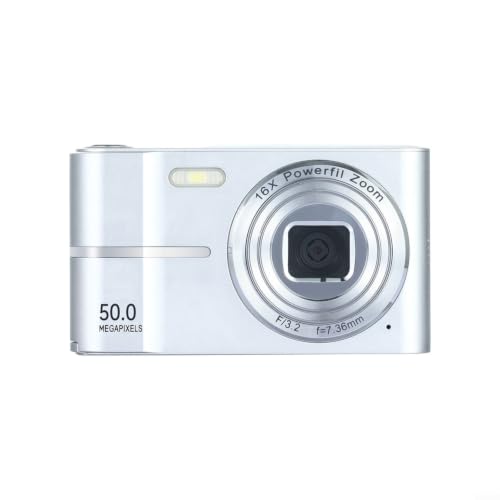 Cámara digital vlogging 4K portátil: cámara selfie de 50MP y zoom 16X para viaje