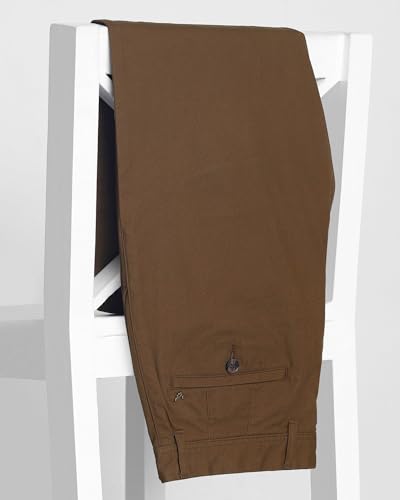 Image of Blackberrys Men's Cotton Blend Solid Slim Fit Casual Trousers