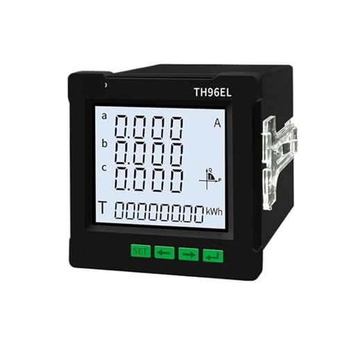 Compteur triphasé multi-affichage de puissance active, réactive et tension AC 5A