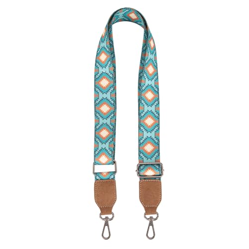 Image of Wrangler Aztec Crossbody Bags for Women Southwestern Print Canvas Shoulder Purse with Distressed Look and Adjustable Strap