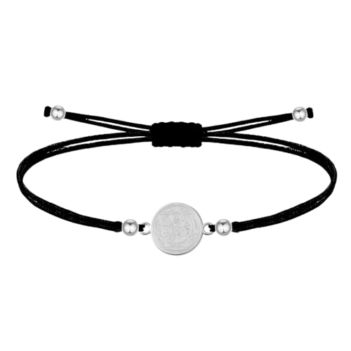 cotigo Pulsera 7 Arcángeles de Protección Espiritual, Pulsera Religiosa Ajustable con Medalla de Acero Inoxidable, Amuleto Protector contra Energías Negativas, Regalo Unisex (Plateado)