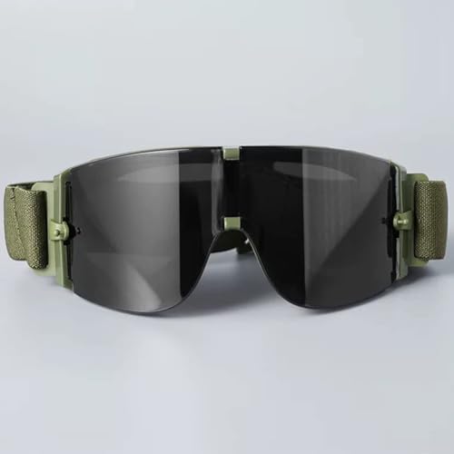 Tactical Airsoft Goggles Safety Goggles Army Goggles Military Eye Protection Hunting Glasses for Shooting Military X800 Goggles Airsoft paintball UV400 glasses (Green), L - Image 3