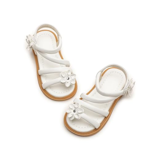 Image of Komfyea Girl Summer Cute Wrap Toe Toddler Soft Flower Flat Beach Sandal Shoes