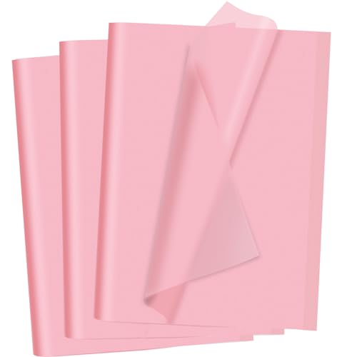 40 Sheets Pink Tissue Paper for Gift Bags Valentines Day Weddings Birthday Fall Decoration Sunflower DIY Art Crafts Packaging Wrapping Paper Bulk 14 x 20 Inch