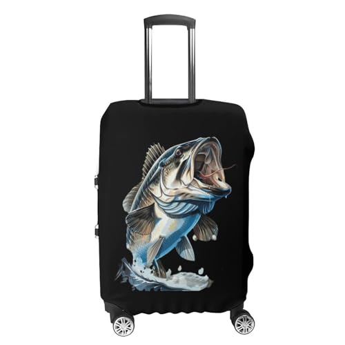 Bass Fishing Luggage Cover Suitcase Cover Protector Anti-scratch Travel Suitcase Wrap for Unisex XL4