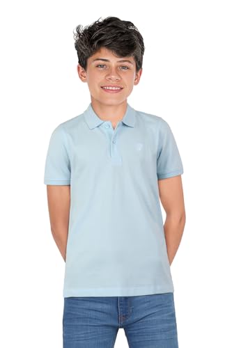 Image of Allen Solly Boys' Pique Polo T-Shirt | Solid | Soft Cotton Pique | Regular Fit | School & Smart Casual Wear