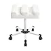 FFanhia Pedicure Manicure Footrest 19-27 Inch Adjustable Pedicure Stool Foot Rest Stool with Wheels for SPA Beauty Technician Nail Salon Equipment